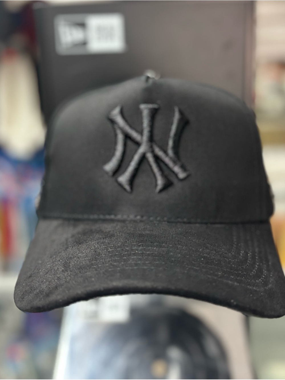 New York Yankees All Blacked Out Rhinestones Rosary Beads baseball cap